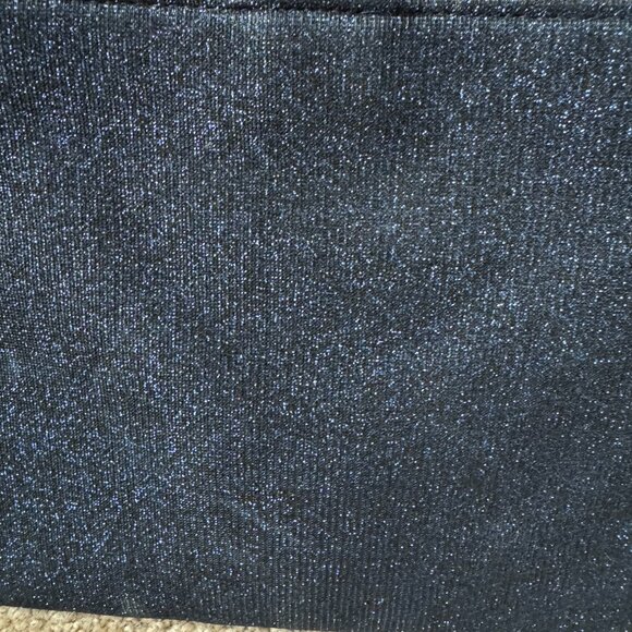 Nina Sandia Blue & Diamond Crystal Embellished Evening Bag w/Silver Rings Handle - Picture 5 of 16